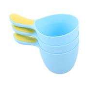 IWOWHERO 3pcs Shampoo Rinse Cups with Ergonomic Non-Slip Handle Gentle Water Flow Bath Rinser for Newborns and Multipurpose Plastic Water Ladle for Bathing and Hair Washing