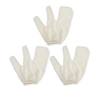 IWOWHERO 3pcs Silk Massage Gloves Exfoliating Mitts for Bath and Shower Natural Raw Silk Body Scrubber Gloves for Dead Skin Remover and Daily Use