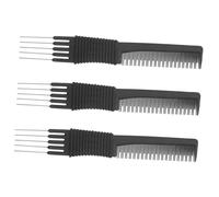 IWOWHERO 3pcs Steel Needle Tail Combs Lightweight Hairdressing Tools for Fine Curly Straight Hair Durable Rat-tail Design for Easy Styling and Parting