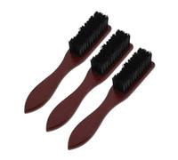 IWOWHERO 3pcs Wooden Beard Brush for Men Retro Solid Beard Comb and Soft Bristle Cleaning Brush Pocket Grooming Kit for Care and Styling