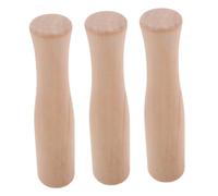 IWOWHERO 3pcs Wooden Pestle Set Natural Odorless Food Grinding Stick for Garlic Potatoes Spices Efficient Kitchen Tool for Mashing Pounding Flavor Enhancing