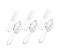 IWOWHERO 3Sets Newborn Hair Comb Brush and Comb Kit for Gentle Scalp Massaging for Delicate Hair Care of Newborns and Safe Design for Boy and Girl