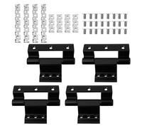 IWOWHERO 4 Pcs Heavy-Duty Aluminum Window Hinges for Broken Bridge Frames Alloy Construction Smooth Operation for Home Decor and DIY Carpentry Projects