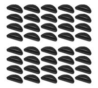 IWOWHERO 40pcs Black Adhesive Silicone Eyeglass Nose Pads with Airbag Anti-slip Cushion for Comfortable All-day Support Fit for Plastic Frames and Sunglasses Heightening Design for Improved
