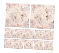 IWOWHERO 40pcs Butterfly Napkins for Cocktail: 6.5x6.5inch Decorative Paper Napkins - Disposable Beverage Tissue for Wedding Birthday Baby Shower Bridal Party - Guest Towels with Flower