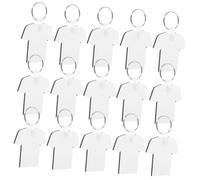 IWOWHERO 40pcs Decorative Blank Keychains for Crafting Fibreboard Sublimation Blanks Keyrings for Personalised Designs and Pendants for Family and Friends Projects