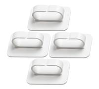 IWOWHERO 4pcs Adhesive Key Holder Hooks Wall Mounted Sticky Hooks for Towels Coats and Accessories for Bathroom and Living Japanese Style Design