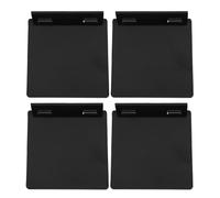 IWOWHERO 4PCS Air Conditioner Thermostat Panel Protective Cover 86-Type Switch Protector with Adhesive, Black Central HVAC Switch Dustproof Guard for Home and Bathroom