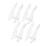 IWOWHERO 4Pcs Arc-shaped Pen Display Rack Simple Writing Pens Holder Eyebrow Pencil Organizer for Office Desk Accessories Workspace Storage and Display