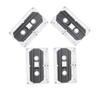IWOWHERO 4Pcs Blank Audio Cassette Tapes DIY Craft Supplies Smooth Surface Material Creative Decoration for Parties Birthdays and Handmade