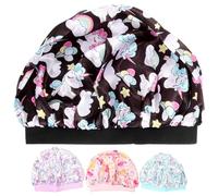 IWOWHERO 4pcs Boys and Girls Satin Sleep Cap Bonnet Soft Hair Bonnet for Girls Boys