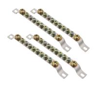 IWOWHERO 4pcs Copper Wiring Terminal Block Strip with 10-position Terminals, Heat Resistant and Space Efficient Design, for High-load Environments and Complex Circuit Systems Integration