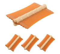 IWOWHERO 4pcs Double-sided Fine Tooth Bamboo Comb for Dandruff Removal and Pet Hair Grooming Scalp Cleaning and Nit Detangling Tool for Dogs Cats and Adults Gentle Dry Scalp Care