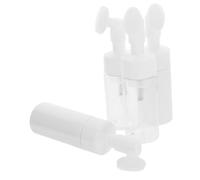 IWOWHERO 4pcs Facial Cleansing Brush with Manual Brush Head and Refillable Bubble Bottles Includes and White and Transparent Cosmetic Containers for Gentle Skin Cleaning and Elasticity