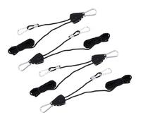 IWOWHERO 4PCS Grow Light Ratchet Hangers Adjustable Heavy Duty Pulley Tie Down Set with Auto Lock Rope Metal Material Load Capacity for Plant Tents and Lighting Equipment