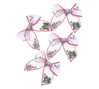 IWOWHERO 4pcs Hair Bows Mesh Bowknot Hair Clips with Side Claw Barrettes Tulle Ribbon Bow Hairpins for Birthday Party School Holiday Gentle Scalp Protection and Stable Hold