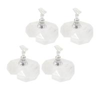 IWOWHERO 4Pcs Heart-Shaped Nail Art Tip Stand with Base Manicure Practice Nail Holder for Beginners and Salon Fingernail Display Tool and Training