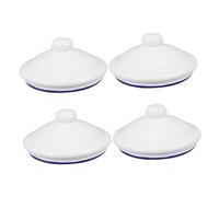 IWOWHERO 4Pcs Heat-resistant Enamel Tea Cup Lid Retro Cover for Teacup Supply Stain-resistant Mug Accessory to Preserve Aroma and Maintain Brewing Conditions