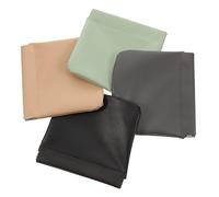 IWOWHERO 4pcs Large Squeeze Pocket Makeup Bags Set, Self-Closing Leather Cosmetic Pouches for Travel, Portable Coin Pouch Collection for Women, Includes Khaki, Black, Light Green, Dark Gray