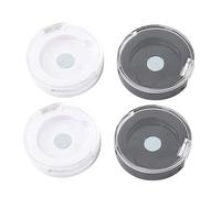 IWOWHERO 4Pcs Magnetic Eyeshadow Box Single Color Subpackaging Containers for Blush Powder Foundation Makeup Organizer Portable White and Black