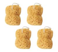 IWOWHERO 4pcs Natural Bath Scrubber Soft Exfoliating Body Sponge Shower Loofah Sponges for Women Men Teenager Face Cleaning Travel Use