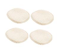 IWOWHERO 4pcs Natural Cotton Breast Pads Reusable Nursing Pads Leakproof Mat for Women