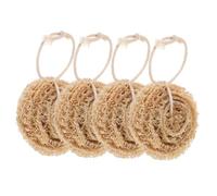 IWOWHERO 4pcs Natural Loofah Dish Scrubber Multi-Functional Kitchen Cleaning Tool Soft and Absorbent Dish Sponges for Grease Removal for Home Use