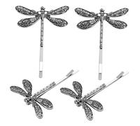 IWOWHERO 4pcs Retro Dragonfly Hair Clips for Women and Girls Elegant Metal Alloy Barrettes Vintage Inspired Hair Accessories for Boy Girl and Adults for Parties and Everyday Wear