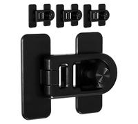 IWOWHERO 4pcs Safety Door Locks for Cabinets and Oven, Proof Fridge and Stove Locks, Black Multifunctional Home Safety Latches for and Childcare Use