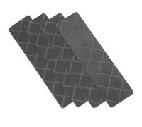 IWOWHERO 4pcs Self-adhesive Non-slip Stair Treads for Indoor Outdoor Use Grey PVC Anti-skid Runner Mats with Sound Dampening and Cold Insulation Easy to Trim for Wooden Steps Safe for Pets