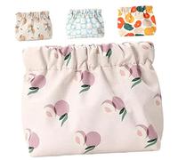 IWOWHERO 4pcs Small Makeup Pouches No Zipper Self-Closing Lipstick Bag Set Oxford Fabric for Travel Party Hiking Camping
