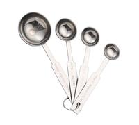 IWOWHERO 4pcs Stainless Steel Measuring Spoons Set for Baking Cooking Nursing, Kitchen Measuring Spoon Tools for Powder, Spice, Milk