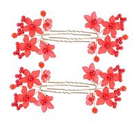 IWOWHERO 4pcs Vintage Flower Hair Sticks for Women Durable and Hair Forks for Parties and Special Occasions