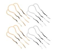 IWOWHERO 4pcs Vintage Hair Pins Alloy U-shape Hair Combs with Prongs for Elegant Updos Accessories for Women