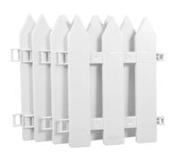 IWOWHERO 4pcs White Plastic Courtyard Fence for Pet Reptile Enclosures and Flowerbeds, Easy Installation, Spacious Design, Decorative Garden Lawn Edging Fence
