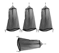 IWOWHERO 4pcs Wig Bags with Drawstring Mesh Portable Hair Extension Holder Dustproof Polyester Organizer for Travel and Hair Business Storage