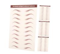 IWOWHERO 4sheets Eye Brow Stickers Hair-like Temporary Makeup Eye Brow Adhesive Peel off Tape for Women Makeup