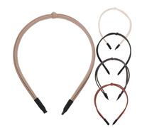 IWOWHERO 5 Pack Knotted Leather Headbands for Women Thin Fashion Headpieces Stylish Hair Accessory Set