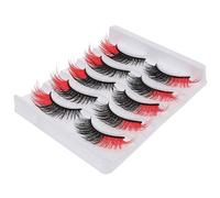 IWOWHERO 5 Pairs Colorful Fake Eyelashes for Natural Look Half Eye Lashes with Box for Women and Special Occasions