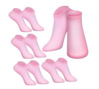 IWOWHERO 5 Pairs Gel Moisturizing Silicone Socks for Women Hydrating Foot Care Sleep Socks for Dry Cracked Feet Elastic and Spa Use
