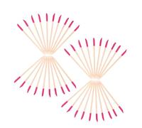 IWOWHERO 50pcs Double-ended Wood Nail Sticks for Manicure Pedicure Disposable Cuticle Pusher and Sanding Sticks for DIY Nail Detailing Polishing and Dead Skin Removal Gentle Natural Wood