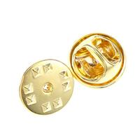 IWOWHERO 50pcs Metal Butterfly Cap Replacement Badge Clutches Insignia Pin Backs for Uniforms in Gold for Craft Projects and Badge Making