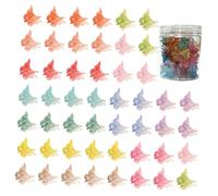 IWOWHERO 50pcs Mini Butterfly Claw Clips for Small Hair Clips with Gradient Colors Secure Hold Hair Accessories for Parties Daily Wear Charming Elegant Design