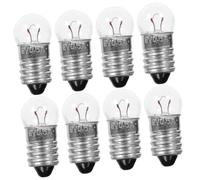 IWOWHERO 50pcs Mini Round Light Bulbs E10 Glass and Aluminum Lightweight Stable Bulbs for Electrical Experiment Teaching Supplies Suitable for Primary and Secondary Schools