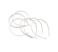 IWOWHERO 50pcs Plastic Headband DIY Hair Bands with Teeth for Women Plain Hair Accessories for Craft Making White Packaging