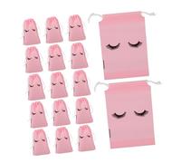 IWOWHERO 50pcs Plastic Makeup Storage Case Travel Pouches Toiletry Bag Lash Supplies Bag