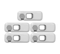 IWOWHERO 5pcs Baby Safety Cabinet Locks for Doors and Drawers Easy to Install Abs Material Secure Hold Childproof Locks for Home Use Protecting Kids and Children