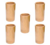 IWOWHERO 5Pcs Bamboo Cupping Cups Set Large Carbonized Bamboo Jar Suction Cups for Body Massage and Therapy Diameter 5-6.5Cm Height 10-12Cm for Professional Massage and Body Care