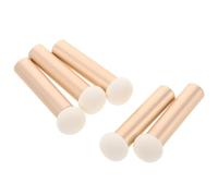 IWOWHERO 5pcs Cosmetic Concealer Brush with Aluminum Handles Soft Supple Bristles for Loose Powder Cream Foundation and Eye Makeup Application Mini Flat Design for Precision Blending and