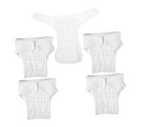 IWOWHERO 5pcs Cotton Reusable Cloth Diaper Inserts, Strong Absorbency, Quick Drying Nappy Pads for Daily Wear and Travel, White, Baby and Adult
